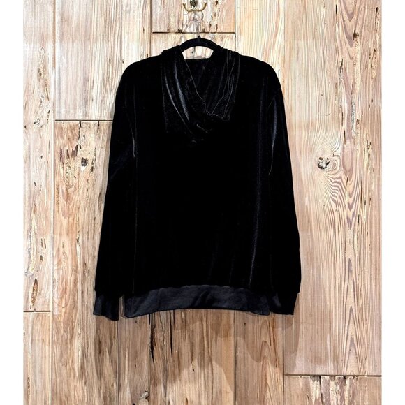 SILENCE + NOISE 'VELVET' WOMEN'S HODDIE PULLOVER SWEATSHIRT / MEDIUM / EMO / URB - Picture 2 of 4